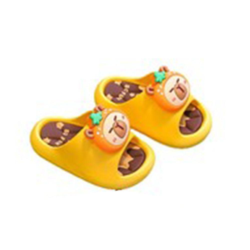 

PVC Capybara Kids Slippers Platform Children House Shoes Cartoon Animal Slippers Boys 28/29 жёлтый
