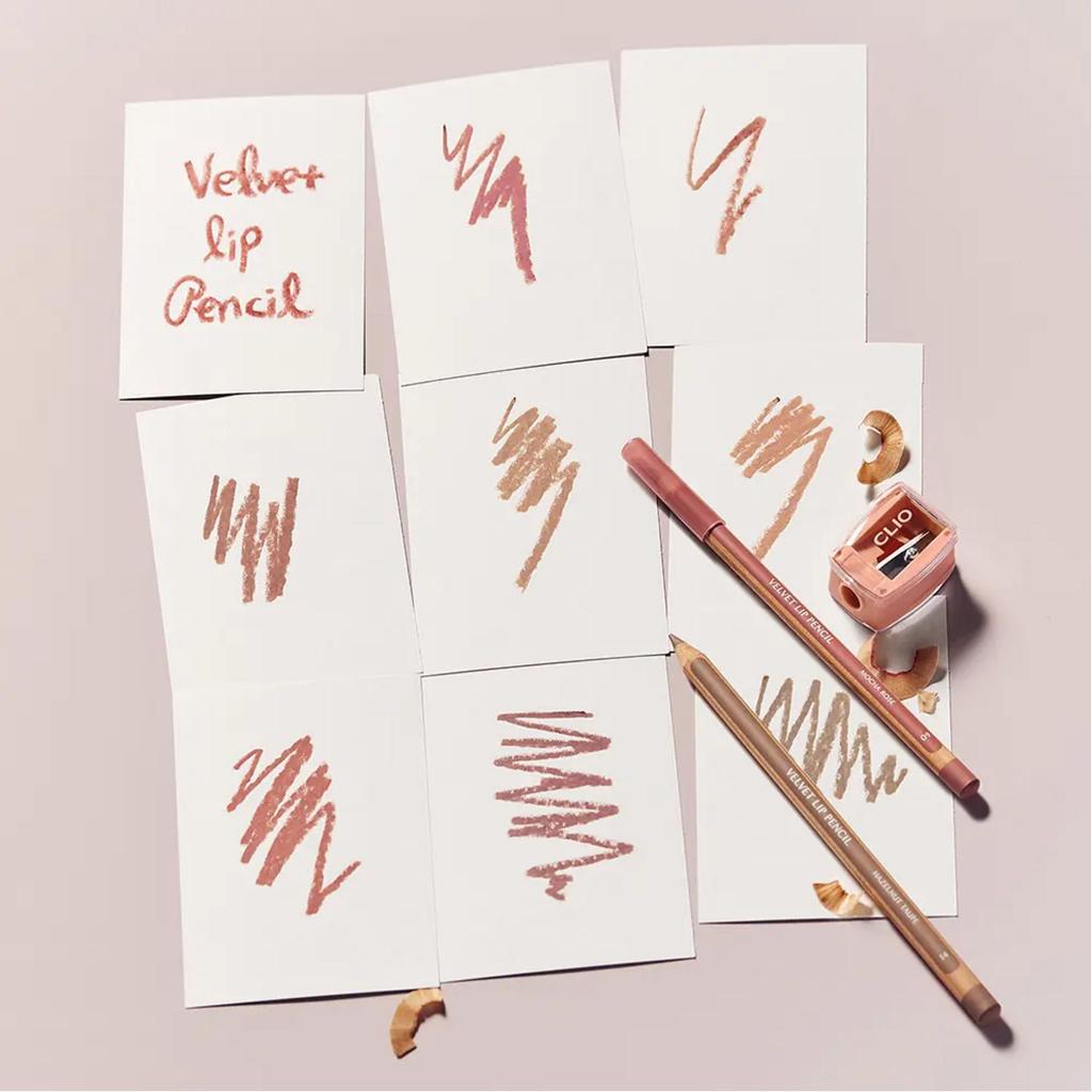 Clio Velvet Lip Pencil 1.45g(+Sharpener) (8 Colors)