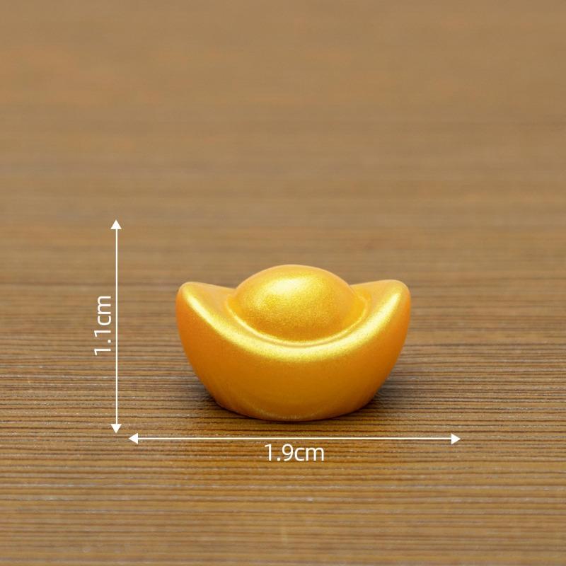 New Year's Wealth-attracting Golden Large Medium and Small Ingots Decorative Accessories Mini Desktop Miniature Ornaments