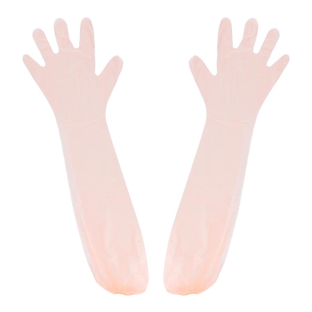 50PCS Einweghandschuhe für Tiere, 90cm, Einweghandschuhe für künstliche Befruchtung mit Gummiband