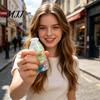 Odorless Stress Ball Milk Bottle Squeeze Ball, Slow Rising Glitter Liquid Fidget Toy for Soft Tactile Adults Kids, Cute Decompression Anxiety Relief,