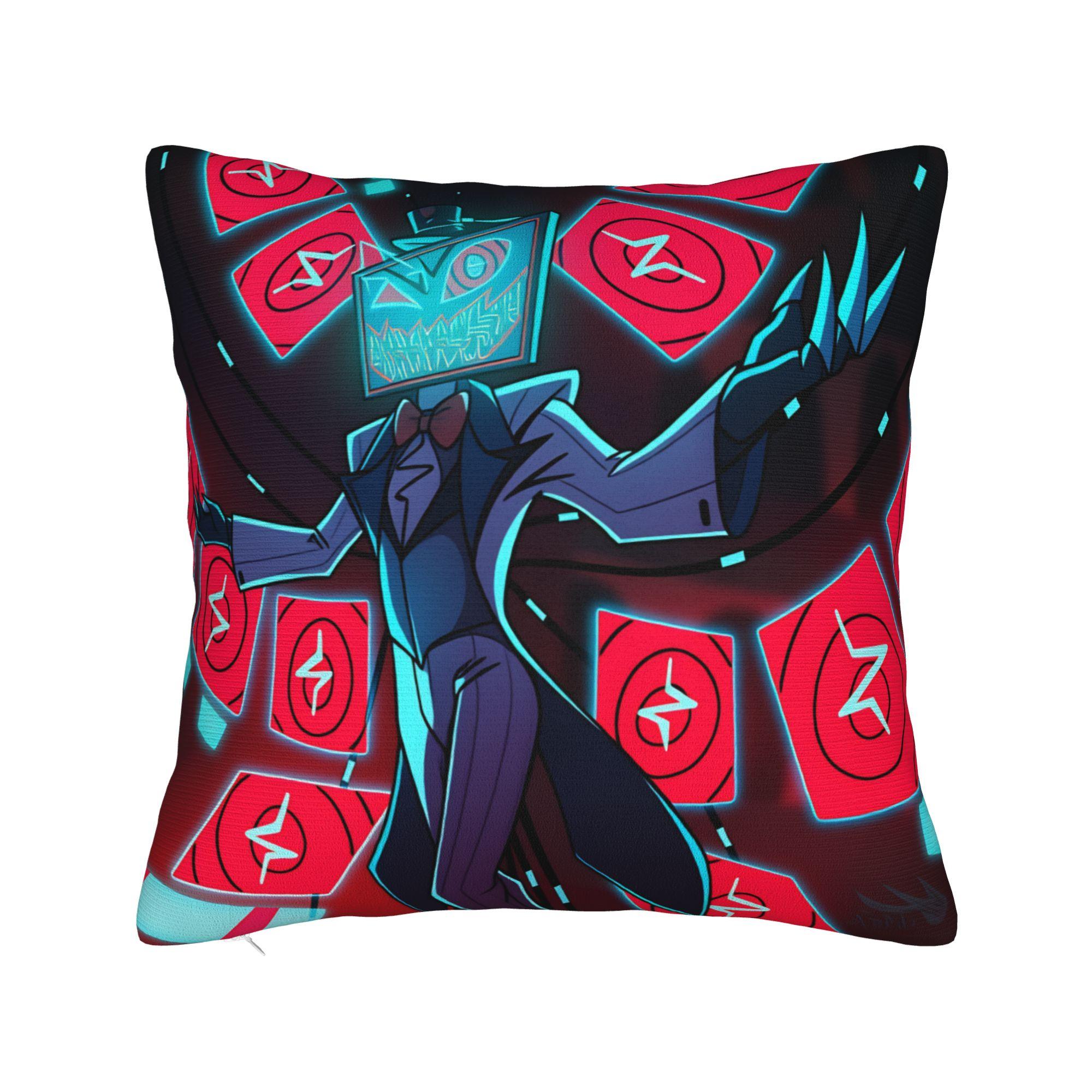 

Relax Alastor Vox Pillow Cover Hazbines Hoteles Retro Trendy Pillow Case For Office Car Home Decor Soft Pillowcases Gift 50*50cm