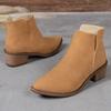 Autumn and Winter New Fashion Boots Women's Martin Boots Retro Chelsea Leather Boots Casual Large Size Women's Boots