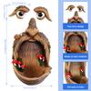 Tree Faces Bird Feeder Decorative Outdoor Old Man Face Bird Feeder Unique Garden Easter Art Decor Resin Crafts for Yard Outside