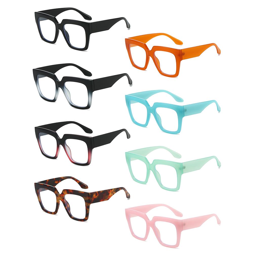 Fashion Oversized Blue Light Glasses Square Big Frame Non-Prescription Eyeglasses Women Men Gasses Frames