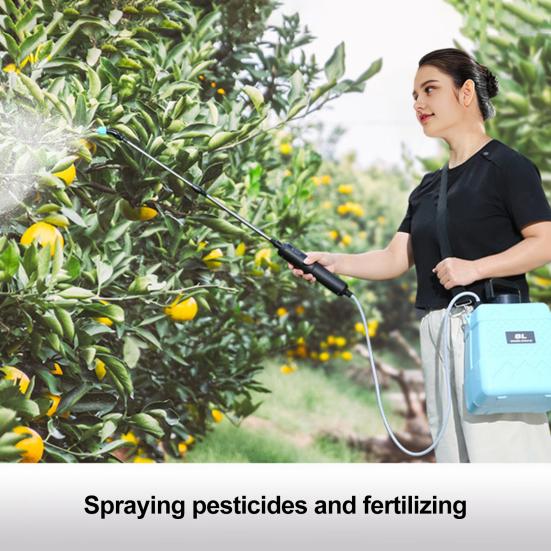 Pulverizator Electric de Grădină 5L/8L Pulverizator Tip Rucsac cu 3 Duze de Pulverizare Baghetă Retractabilă Curea de Umăr Pulverizator Reîncărcabil pentru Buruieni pentru Primăvară