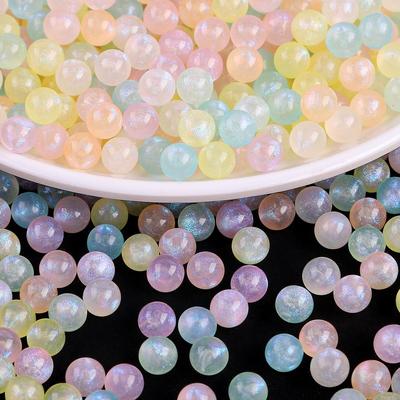 6/8mm 20g/bag Acrylic Mermaid Tear Beads Nonhole Round Beads For Jewelry Making DIY Charm Decoration