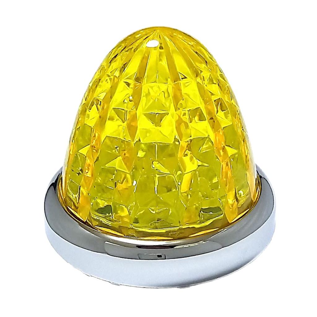Customize 24V Truck LED Marker Lamp Side Marker Plated Ring 8 Sides Crystal Cut