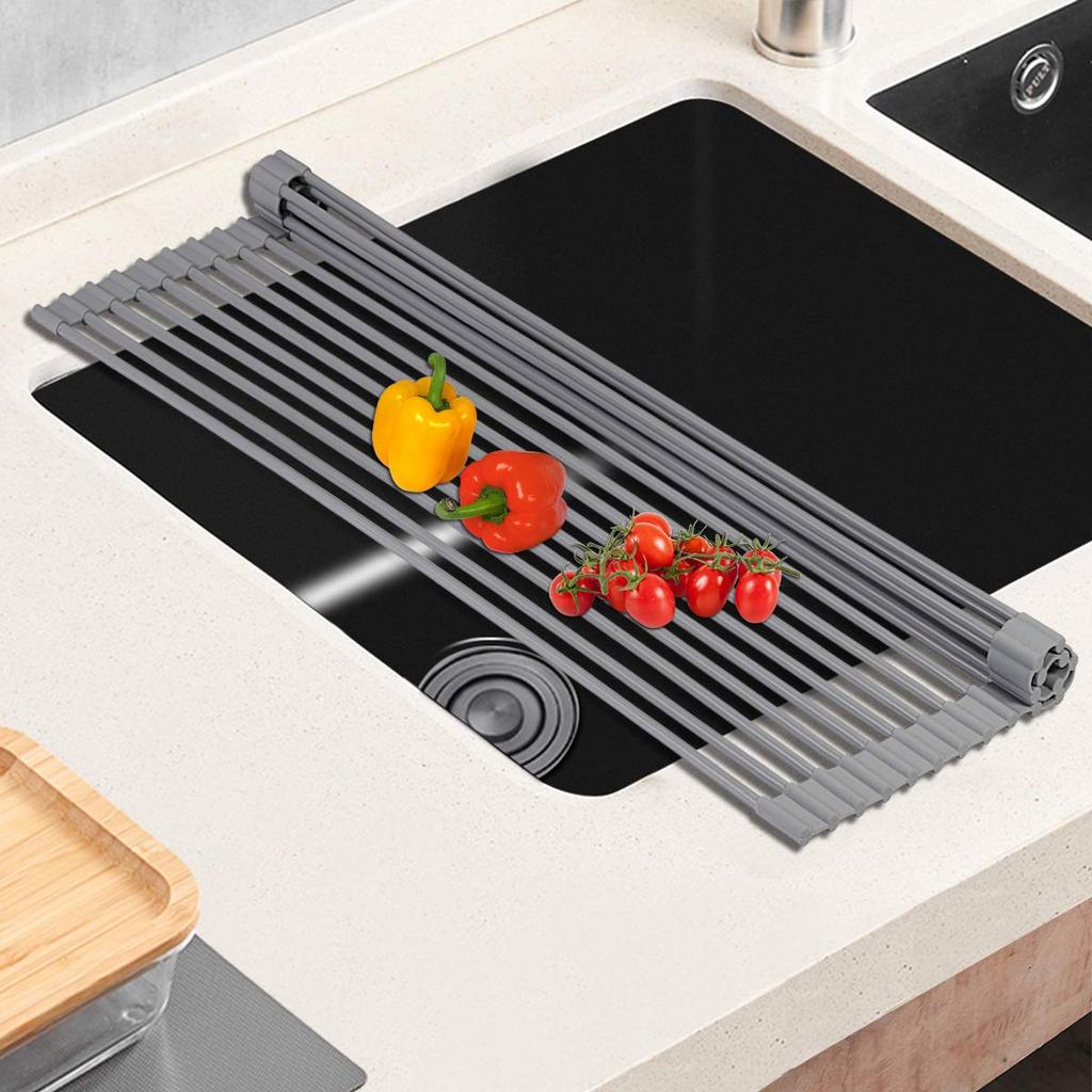Dish Large 52 304 Stainless Steel All Dish Dish 18 Dish Dish Kitchen Cutting Board Plate Drainer, Foldable, Size, 33cm, Antibacterial, Rust-proof,