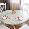 Round Tablecloth Coffee Table Cover Oilproof PVC Decorative Elegant Cloth Waterproof for Home