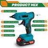 100W Cordless Electric Hot Melt Glue Gun 11mm Glue Stick Anti-scald Nozzle Rechargeable DIY Repair Tool