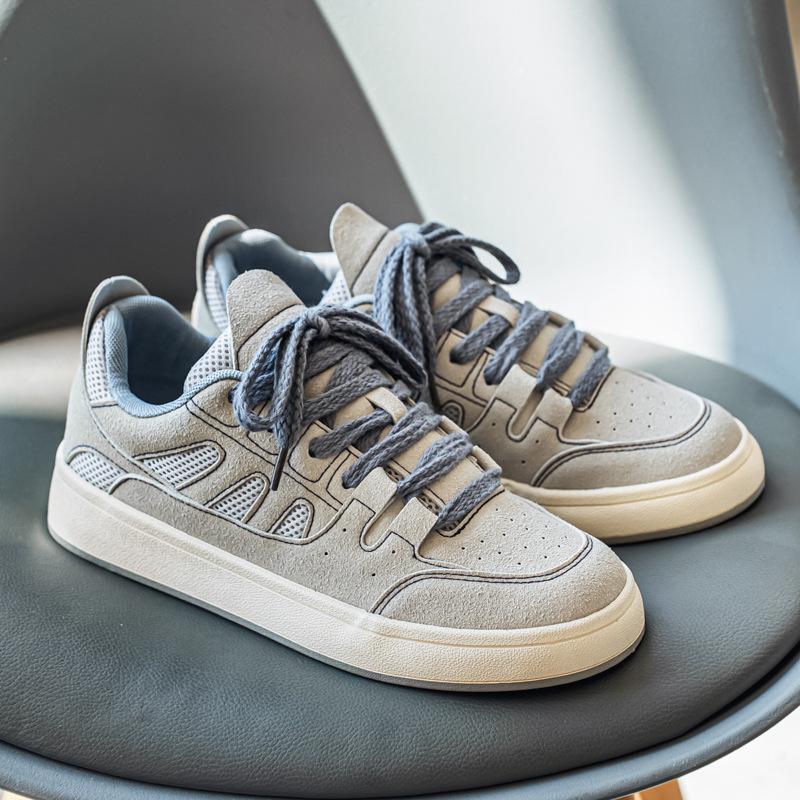 

Новые парусиновые туфли мужские высококлассные нишевые туфли студенческие трендовые спортивные и повседневные кеды для скейтбординга 44 серый