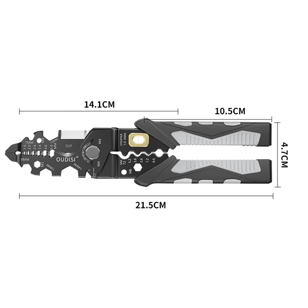 Cable Wire Stripper Multifunctional Crimper Pliers Cable Peeling Pliers Sharp Edge Wire Cutting Pliers Portable Electrician Tool