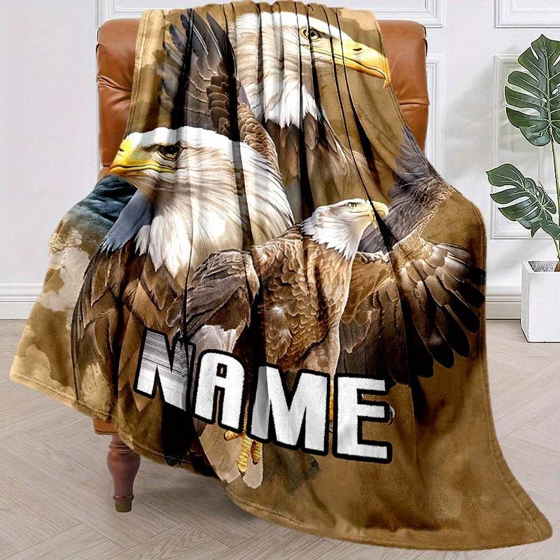 Soaring Eagle Customize Your Name Blanket Warm Comfortable And Soft Blankets Are Suitable For Home Chairs Office Sofas Sofas Office Camping And Gifts