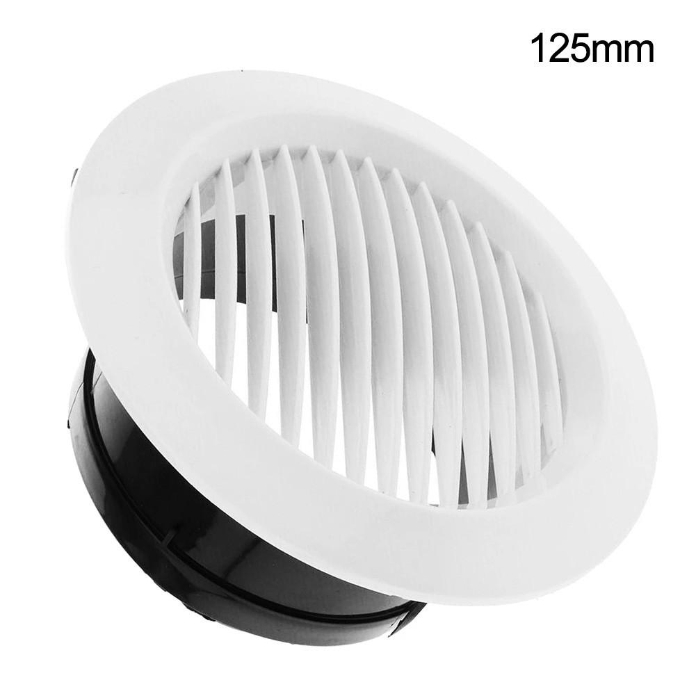 Bathroom Office Air Vent Circular Vent ABS Wall Mounting 75/100/125/150/200mm Ceiling Mounting Compact For Bathroom