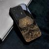 Golden Tree Motif Black Glass Phone Case For Motorola Moto Edge 70 60 Fusion 50 Ultra 40 Neo 30 Pro 20 Lite 60s Neo Back Cover