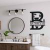 DDPNKL 1PC Metal Bathroom Wall Decor, Farmhouse Metal Bathroom Wall Art,Funny Bathroom Sign for Modern Home Hanging Decorations.