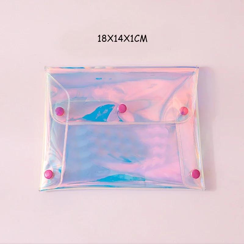 Laser Transparent Kosmetiktasche Damen DIY Klar Make-up Stifte Aufbewahrung Organizer Reise Toilettenartikel Waschtasche Hülle Niedliche Geldbörsen Tasche