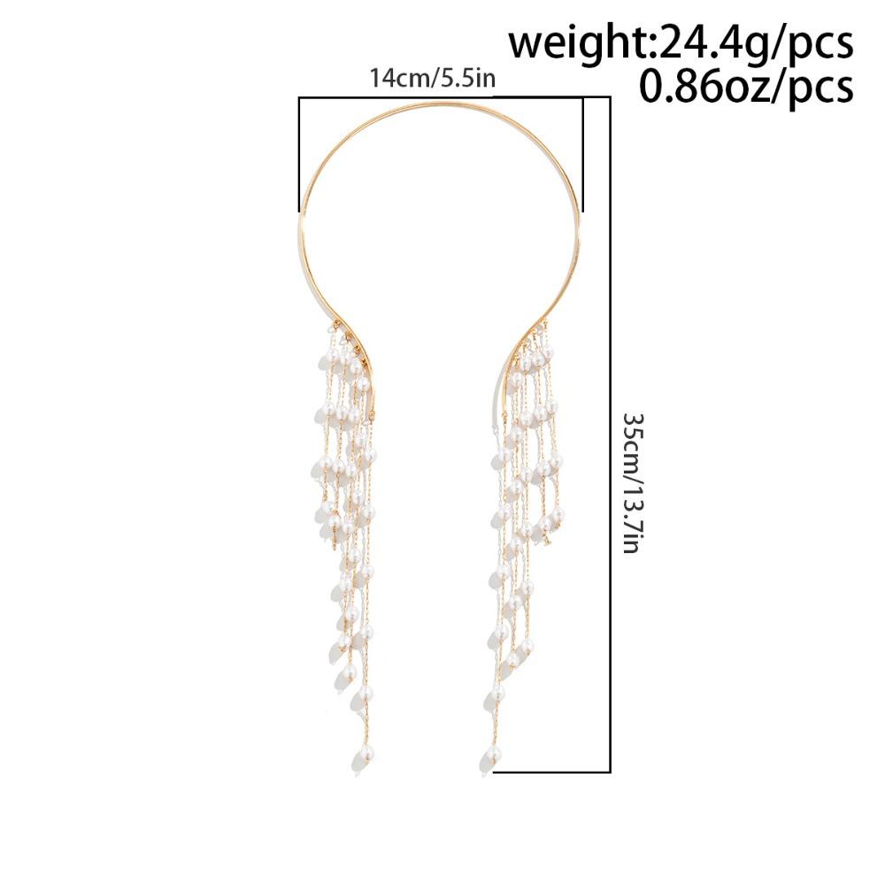 Chest Chain Long Tassel Star Necklace Goth Open Torques Choker Crystal Sequin Pendant  Jewelry Gift