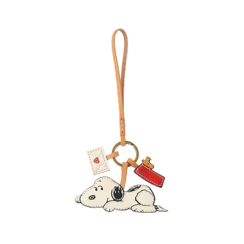 

[Genten] key chain PEANUTS exciting charm ivory F