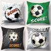 4Pcs Double-Sided Printed Throw Pillow Covers, Football Goal Print Cushion Cases, Sports Fan Home Decor For Bedroom Living Room