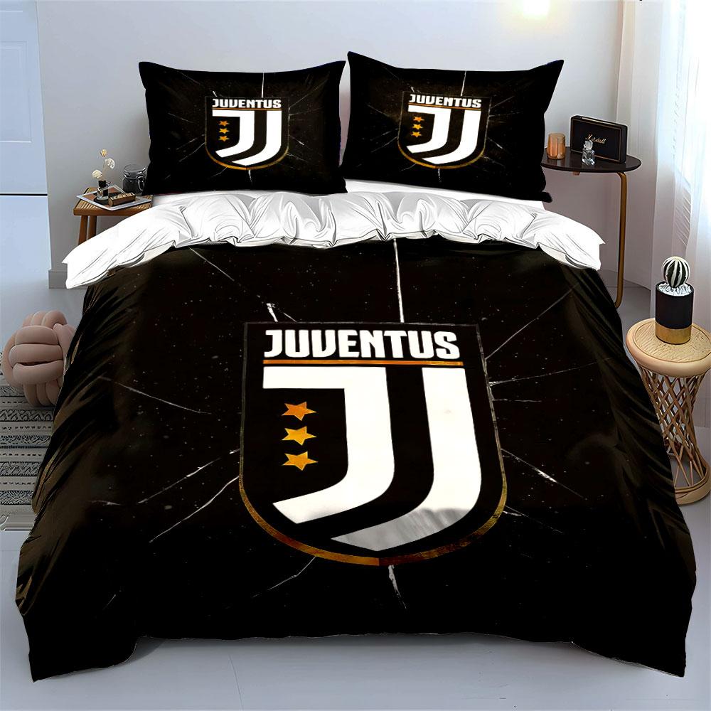 "Juventus Logo Black Bedding Set" Bedding Duvet Cover Set Duvet Cover Pillowcases  (1 * Duvet Cover 2 * Pillowcases, Without Duvet Insert)
