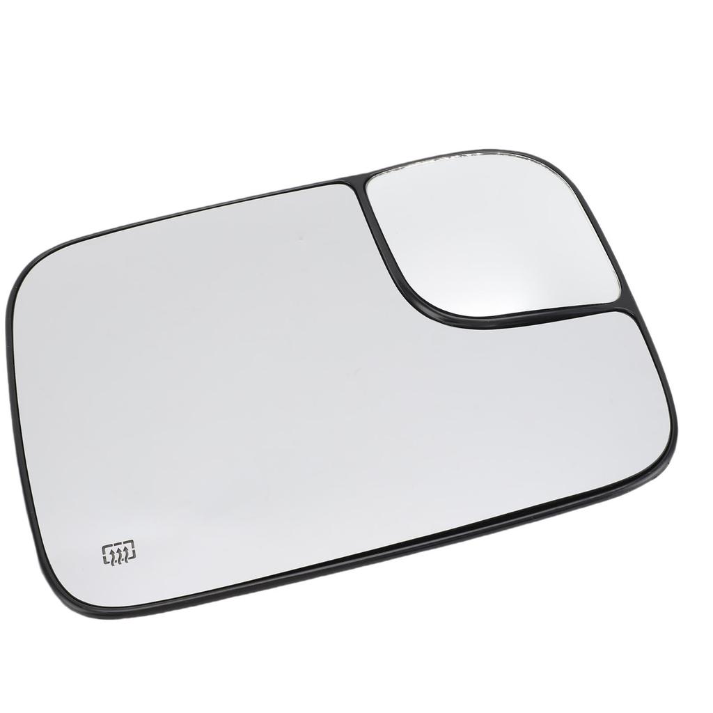 Heated Convex Mirror Glass with Blind Spot Glass Side View Mirror Glass Lens Replacement for 1500 2500 3500 2002-2008