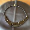 Used [Vintage] G.SILVER Black Stone Necklace