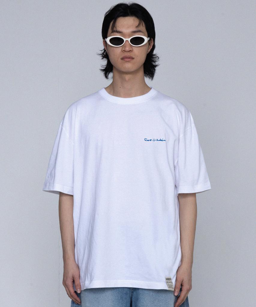 GRAVER [Unisex] 2-Pack Drawing Smile Logo Short Sleeve T-Shirt