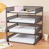 Large Capacity A4 Desktop Organizer - One-Piece Office File and Data Storage Box