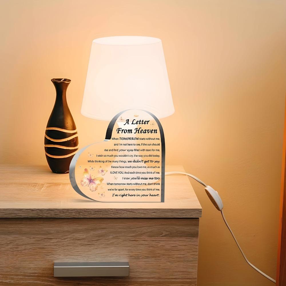 Dárek kondolence, dekorace s motýlem - Dopis z nebe: Pamětní dárek pro ztrátu matky, otce, manžela nebo syna, na památku a pro...