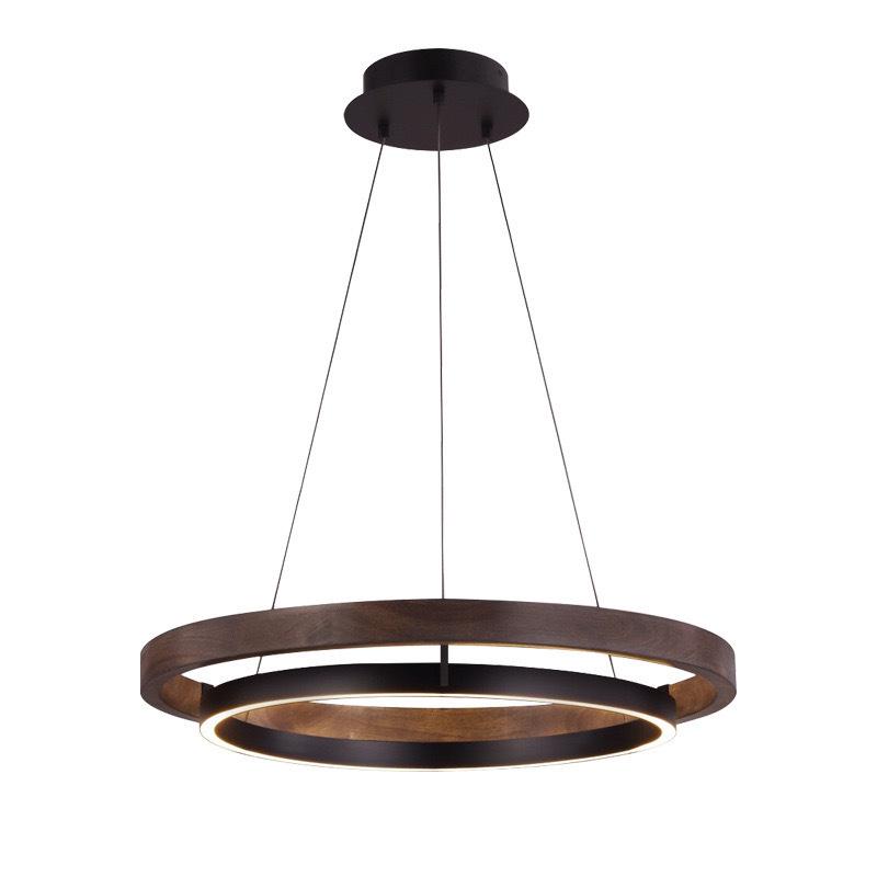 

Contemporary Minimalist Wooden Grain Chinese-Style Chandelier for Living and Dining Rooms Diameter 600mm