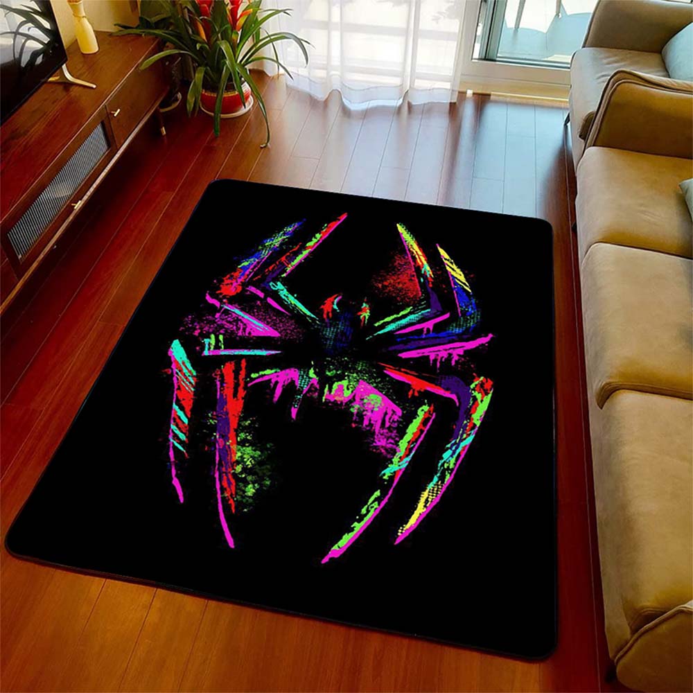 Spiderman Themed Area Rug Polyester Non-Slip Floor Mat Soft Carpet for Living Room Bedroom -QJY