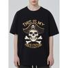 Black T Shirt This Is My Pirate Costume Skull and Crossbones Print Halloween Party Wear