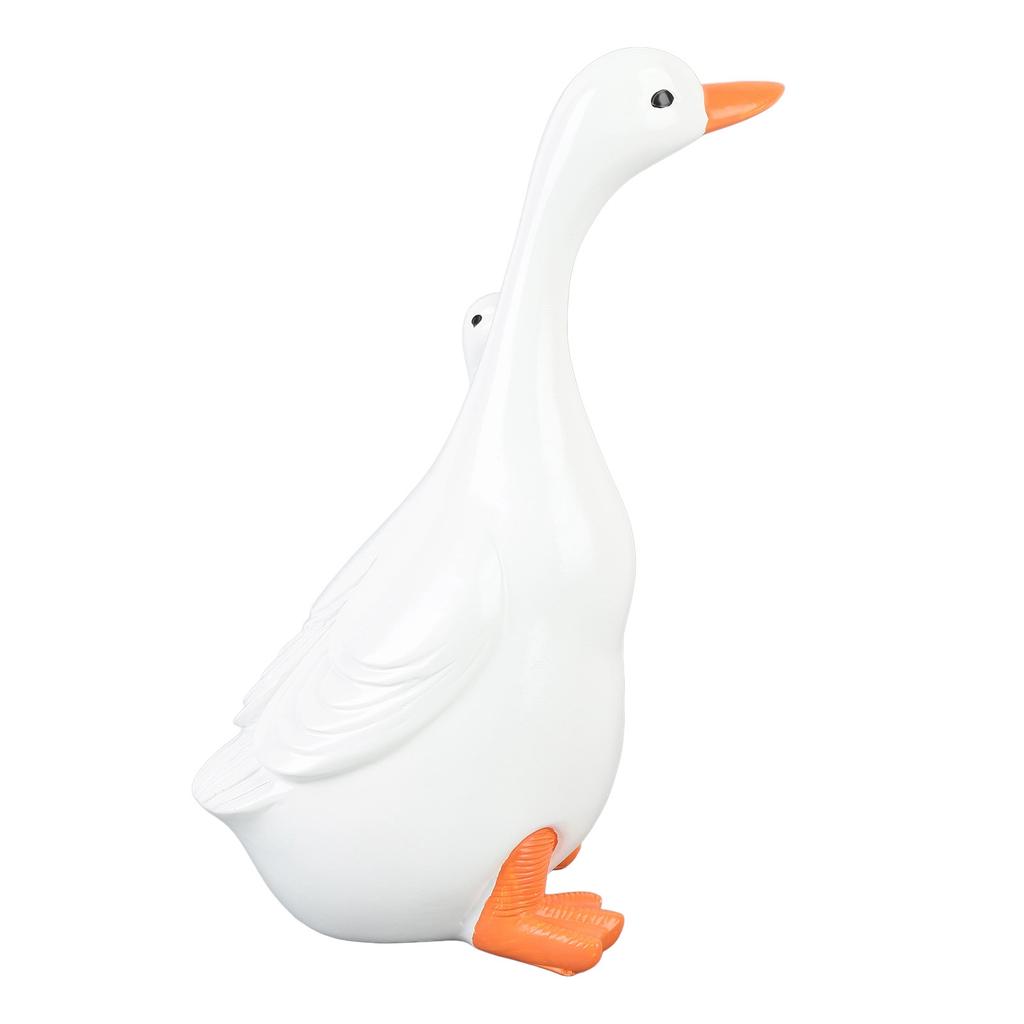 Entenskulptur Simulierte Regenfeste Harz-Enten- und Entkükenstatue für Gartendekor