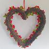 Ghirlanda a Forma di Cuore Romantica Ghirlanda per San Valentino Ghirlanda per Porta d'Ingresso per Anniversario Festa Matrimonio Finestra Festività Interno
