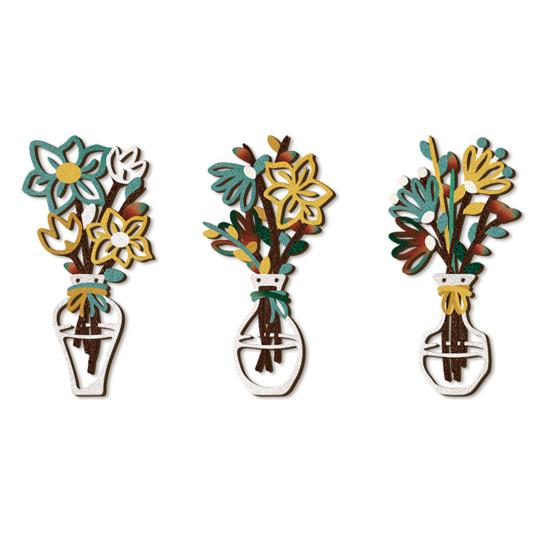 Hölzerne Blumenvase Wandkunst Rustikales Bauernhaus Holz Blumen Wanddeko Minimalistisch Boho Pflanzen Blumenstrauß Deko für Wohnzimmer Badezimmer Schlafzimmer