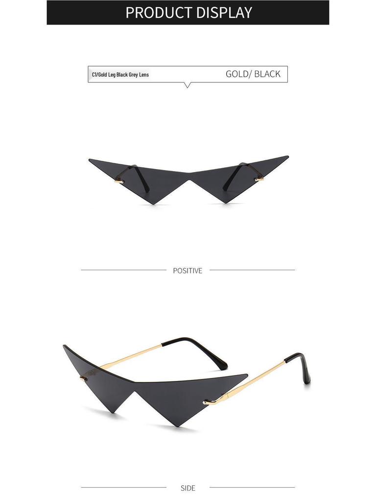 New Triangle Large Sunglasses European American Fashion Street Style Hip Hop