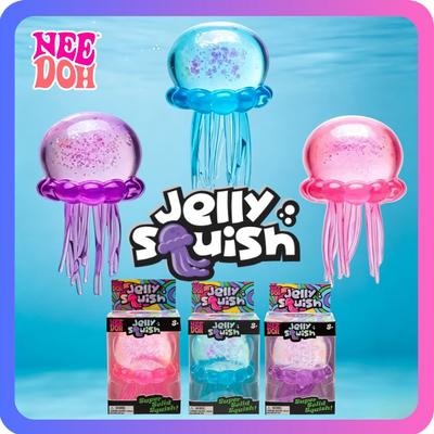 Needoh Bola de Pelusa Medusa Squishy Color Aleatorio Suave Juguete para Alivio del Estrés Lindo Relajante Apretable Juguete Sensorial Squishies