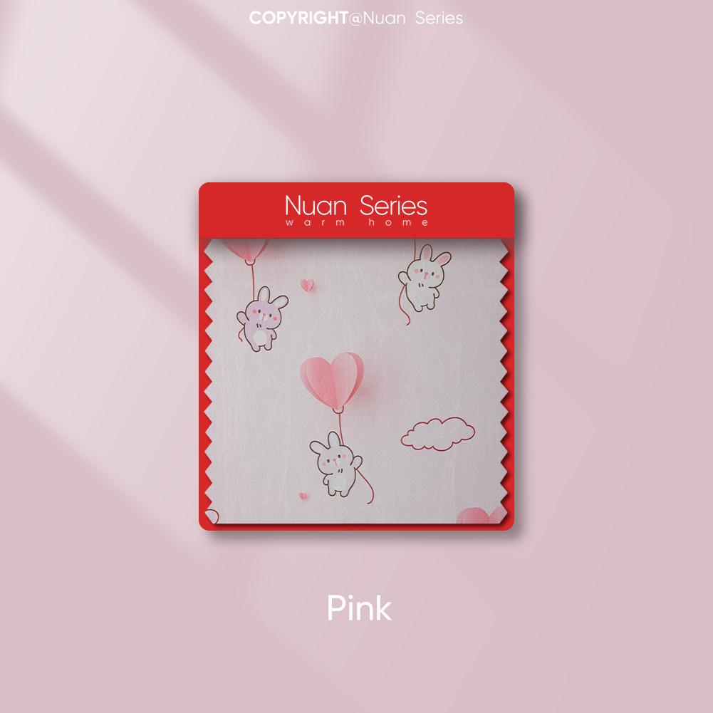 

1 шт. 70-80% затемняющие простые и современные дизайнерские плотные шторы с принтом для спальни, гостиной, домашнего декора, серия Nuan W100cm x L130cm розовый