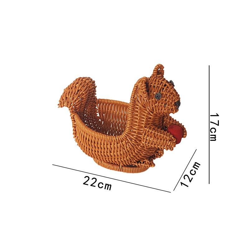 Cartoon Animal Shape Plastic Storage Basket Fruit Snacks Remote Controls Kitchen Decor