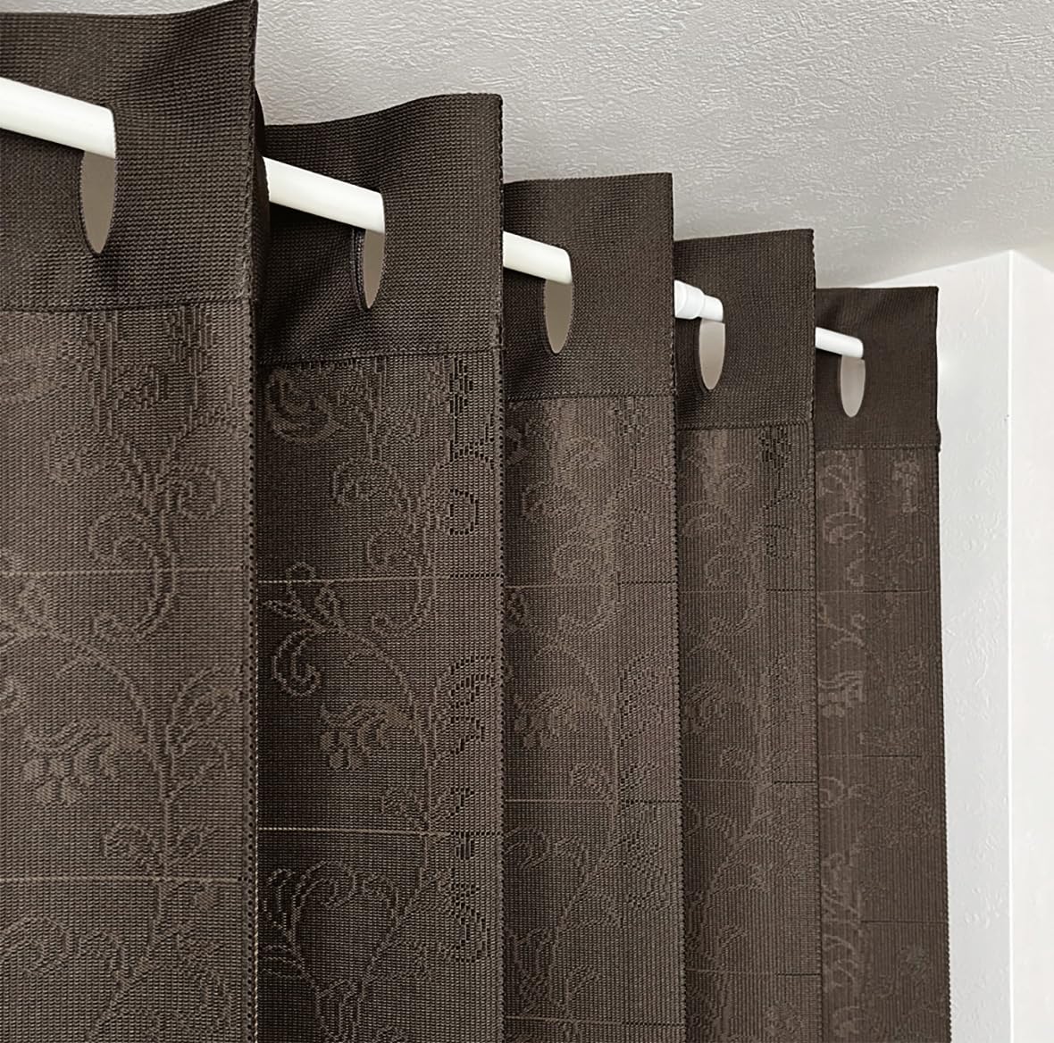 

Плотные шторы-гармошка Премиум для комнаты Длинные Холодные Тепловая энергия Регулируемые 150см 200см Ботанические D Темный C633 Шторы, Ткань, Перегородка, Занавеска, Защита,