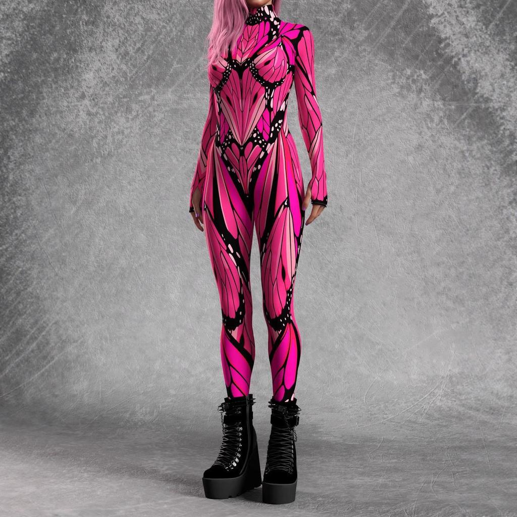 Unisex Cyberpunk 3D Digital Print Halloween Party Role-Playing Outfit for Women and Men Cosplay Costume Carnival Jumpsuit