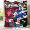 Retro S-Sonic Cartoon Game Flannel Blanket,Ultra Soft Warm Plush Throw for Home Bedroom Bed Sofa Cover Camping Picnic gift