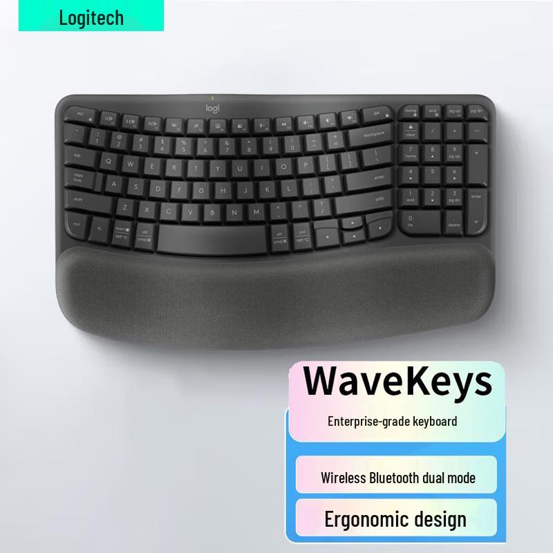 

Logitech Wave Keys Ergonomic Wireless Keyboard