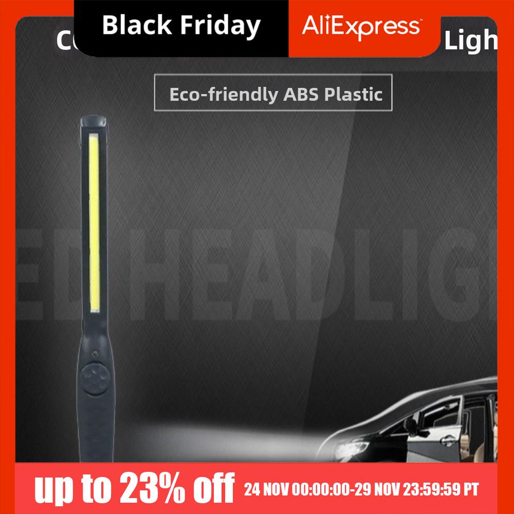 Portable USB Rechargeable LED Work Light 360°Rotation Base With Magnet Flashlight Hook Design Bright Emergency Lamp Workshop