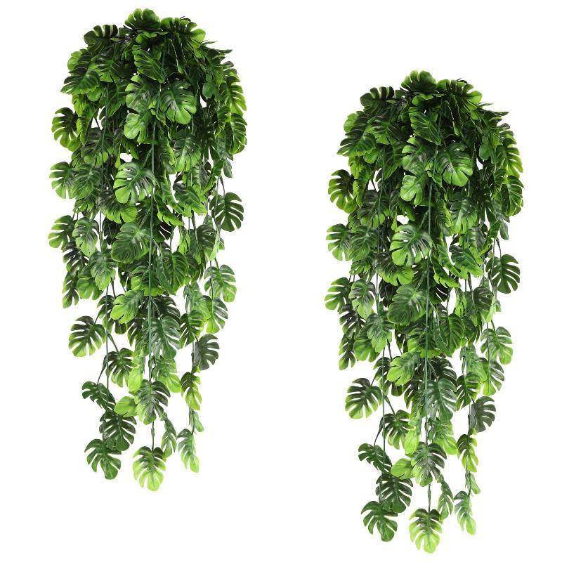 Artificial Hanging Vine Wall Plant Fern Style Realistic Moss,Fern & Tropical Foliage For Ceilings, Ducts, Balconies & Home Decor