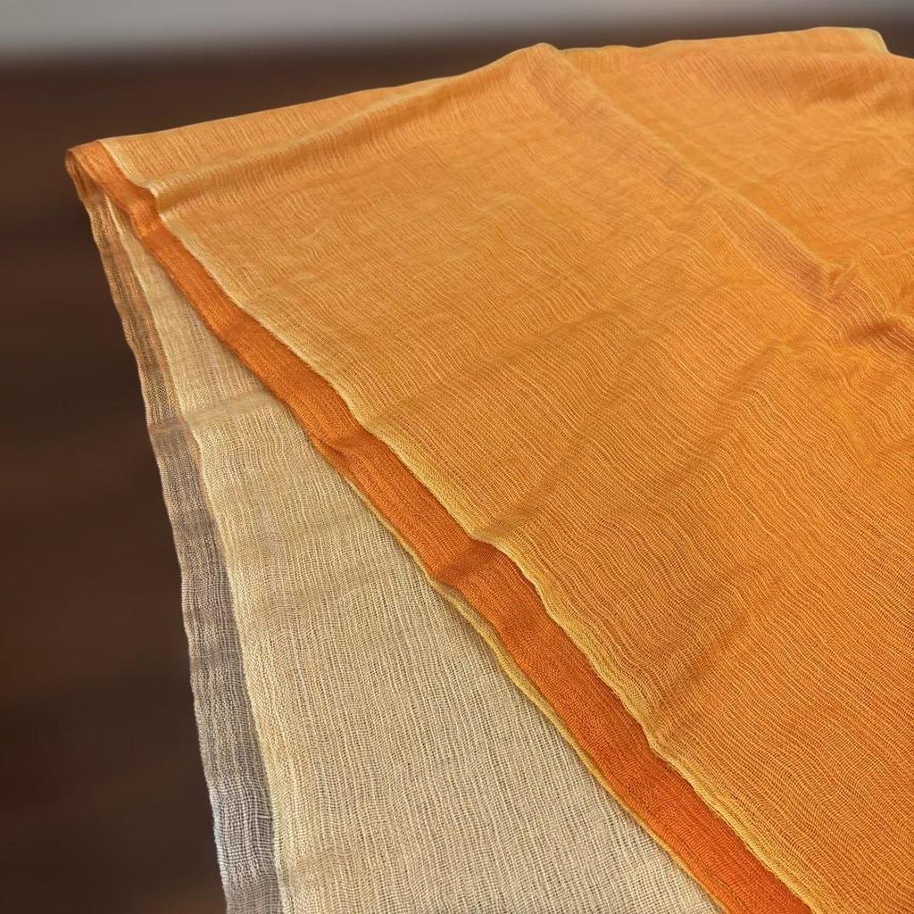 Used HERMES Storm Plum Scarf Orange