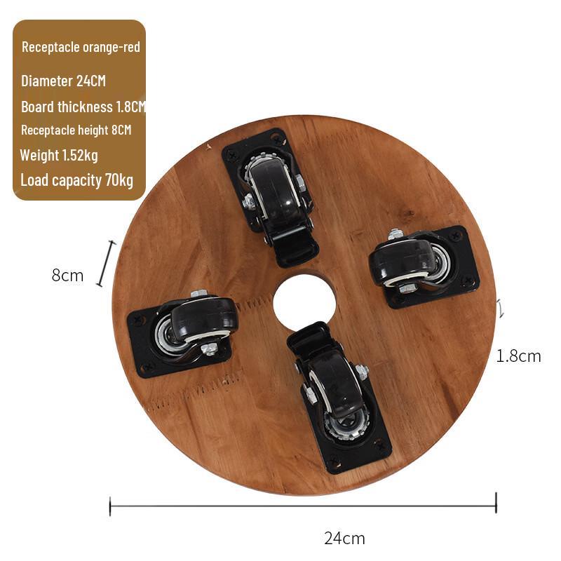 Thickened Wooden Mobile Flower Pot Stand