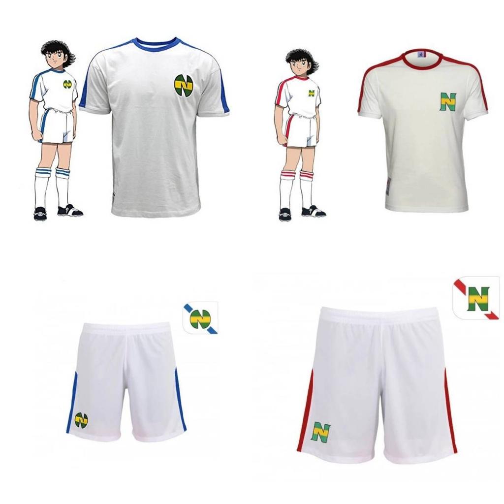 Set T-Shirt Shorts Tsubasa Hutton Atom Japan Cartoon Animation Anime Football Soccer Jersey Print Sport Vintage Short Sleeve Uniform Cosplay Unisex